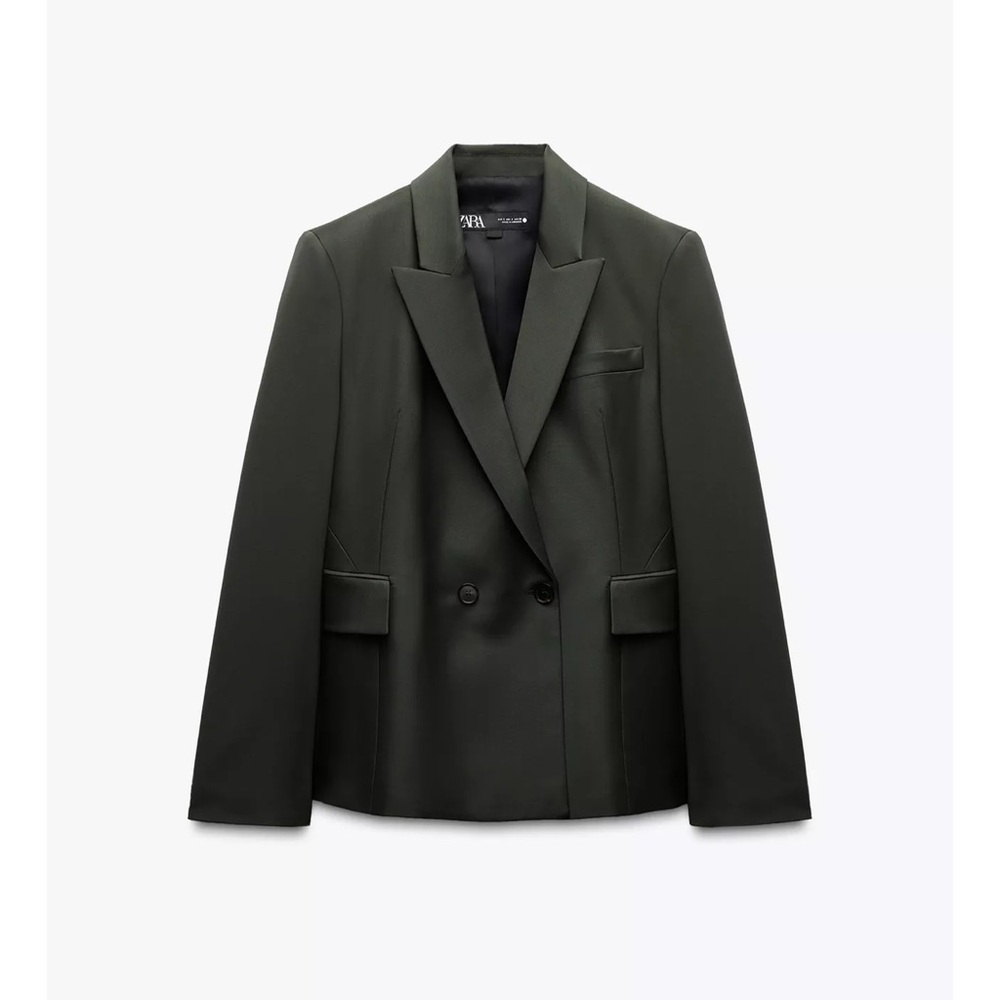 ZARA BLOGGERS FAV ZW COLLECTION DOUBLE BREASTED WOOL BLEND BLAZER